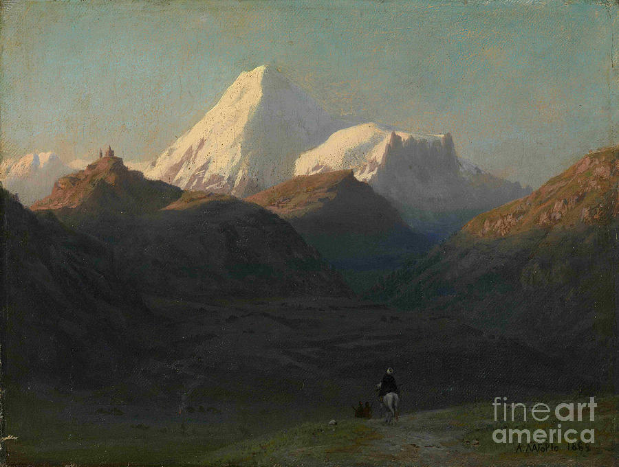 Mountain Landscape, 1868. Artist Drawing by Heritage Images