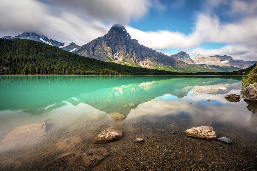Mountain landscape and reflection Photograph by Pierre Leclerc Photography