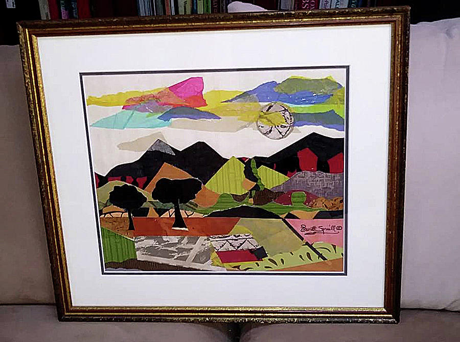 Mountain Landscape Collage  1 Mixed Media by Everett Spruill