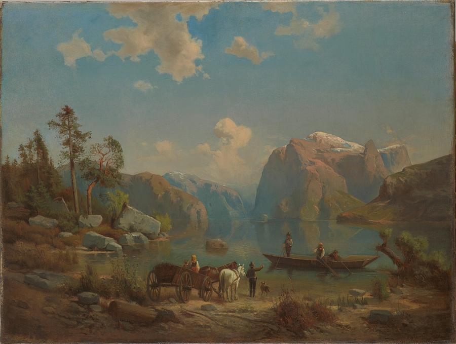 Mountain Painting - Mountain Landscape With A Lake by Aleksander Kotsis