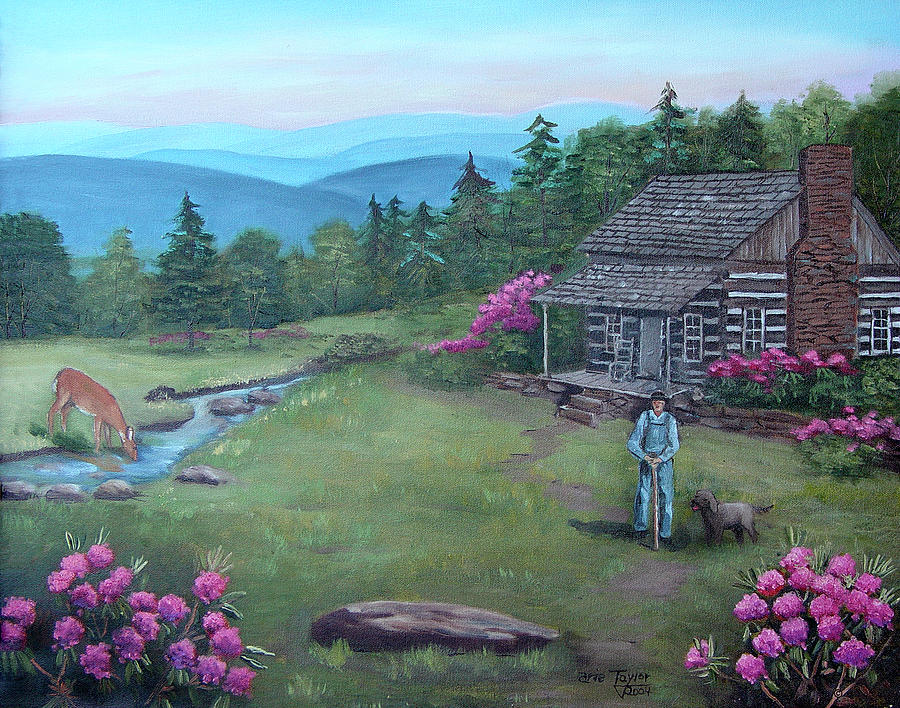 Landscape Painting - Mountain Life by Arie Reinhardt Taylor