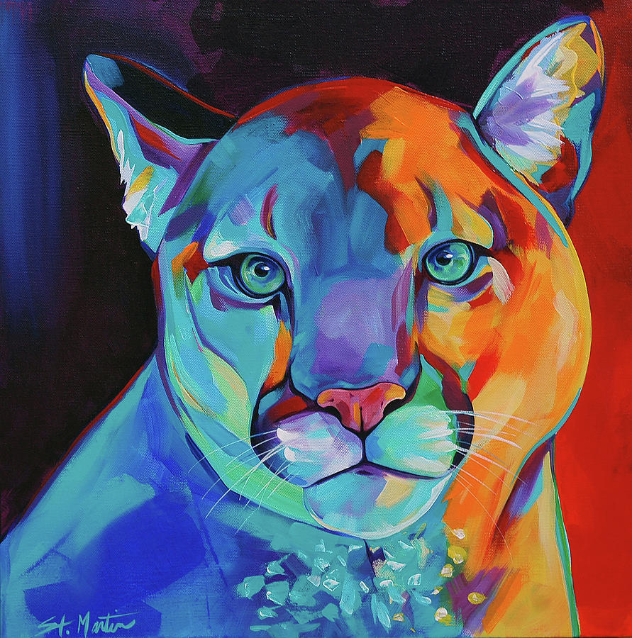 Mountain Lion Painting - Mountain Lion by Corina St. Martin