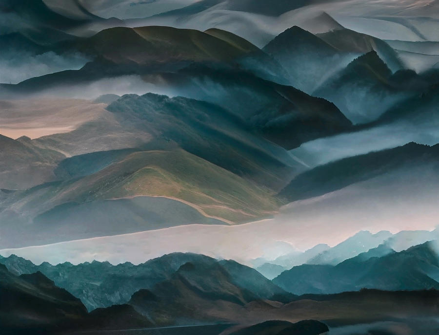 Abstract Photograph - Mountain Morning Dreamscape by Robin Wechsler