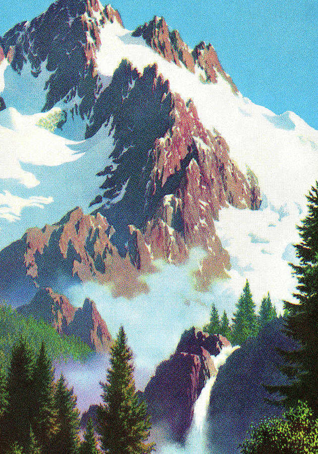Nature Drawing - Mountain Peak by CSA Images