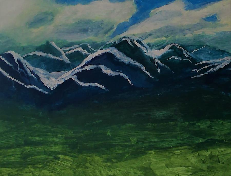 Mountain Range Painting by Karleigh Provost - Fine Art America