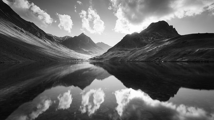 Mountain Reflection Photograph by Burim Muqa