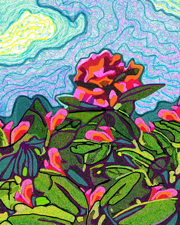 Mountain Rhododendron  Digital Art by Rod Whyte