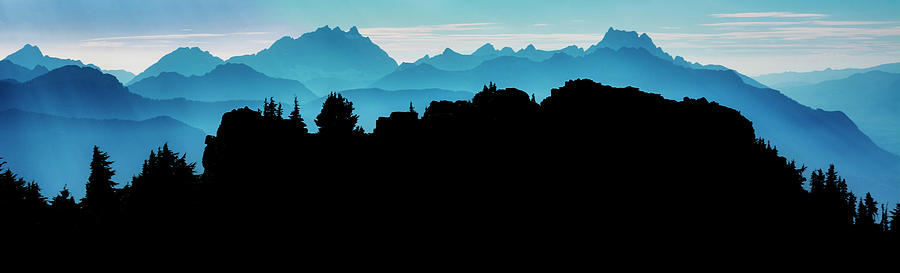 Mountain Photograph - Mountain Ridge Silhouette by Pelo Blanco Photo