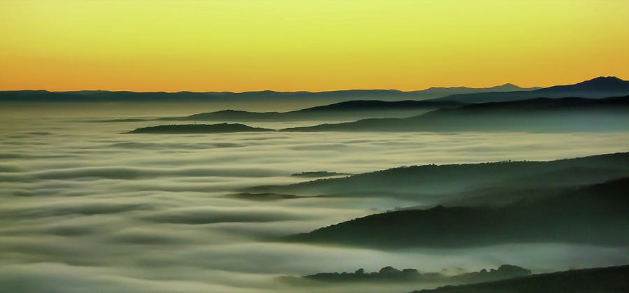 Mountain Sea Fog At Dawn Photograph by Santiago Bañón