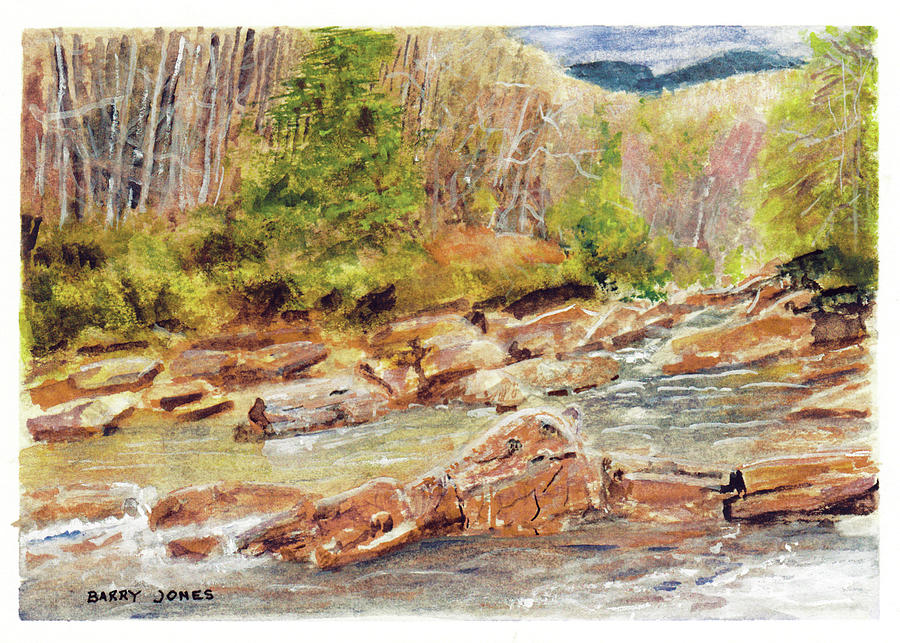 Mountain Stream Painting by Barry Jones