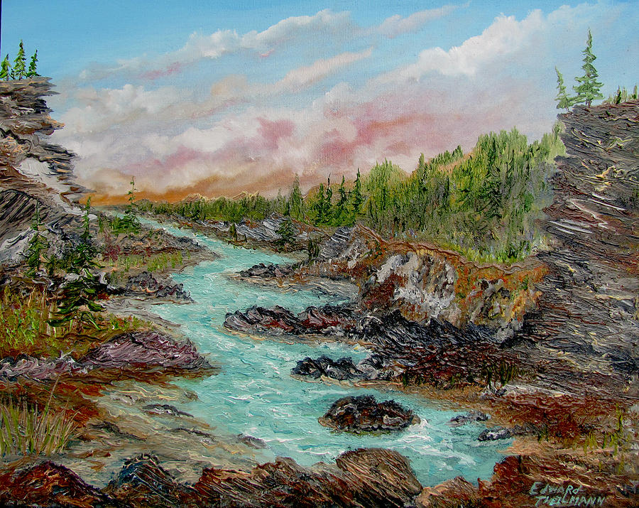 Mountain Stream Painting by Edward Theilmann