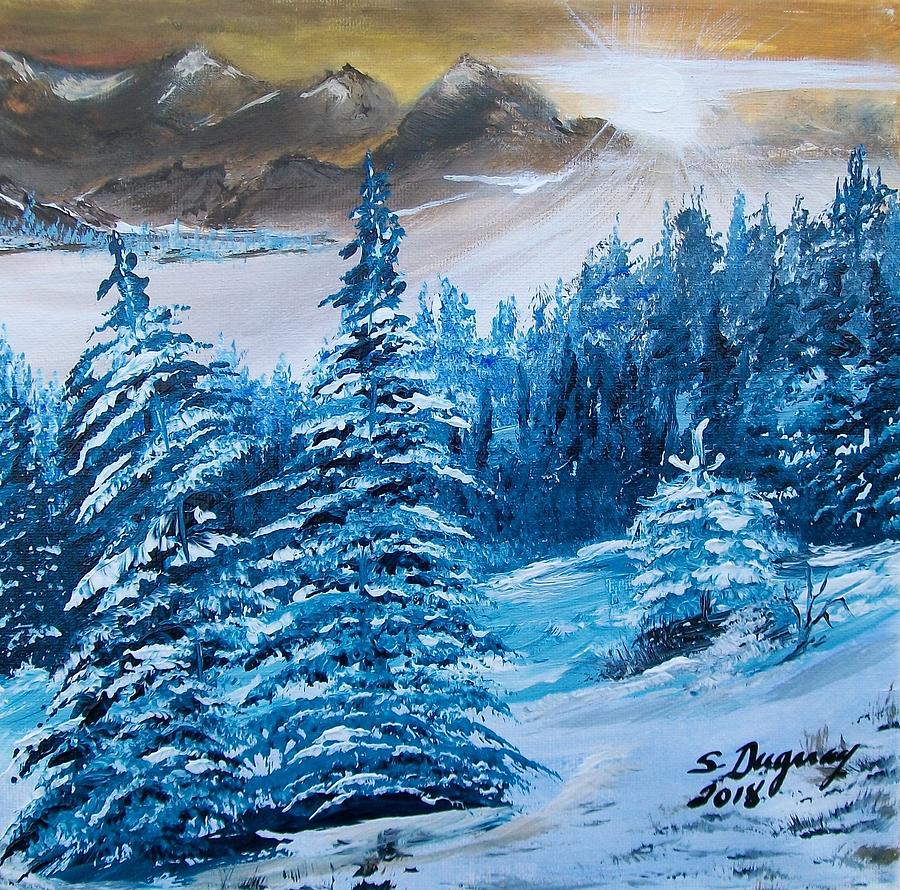 Mountain Sunrise  Painting by Sharon Duguay