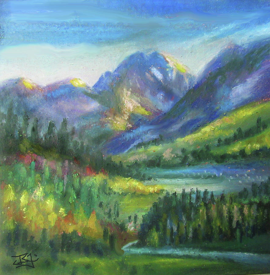 Mountain Valley Pastel by Jean Batzell Fitzgerald