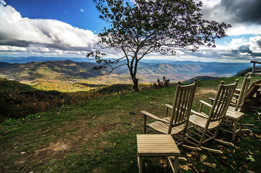 Mountain Views At Sunset From Lawn Chair Photograph by Alex Grichenko