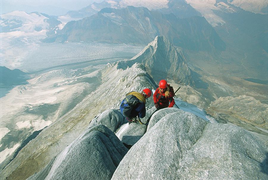 Mountaineers, Mt Sir Sandford, Canada Digital Art by Udo Bernhart