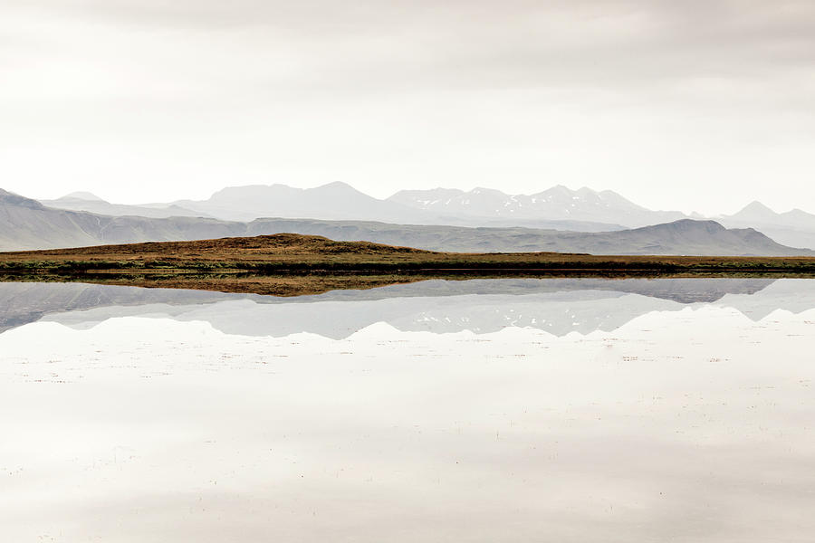 Mountains & Lake, Iceland Digital Art by Olimpio Fantuz