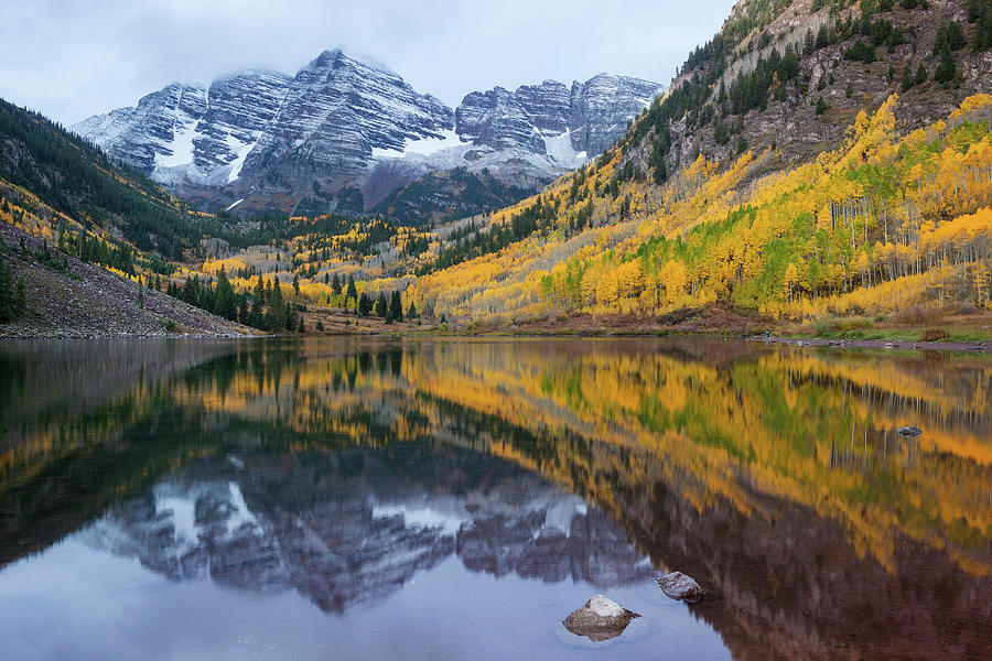 Mountains & River In Autumn Digital Art by Tim Draper