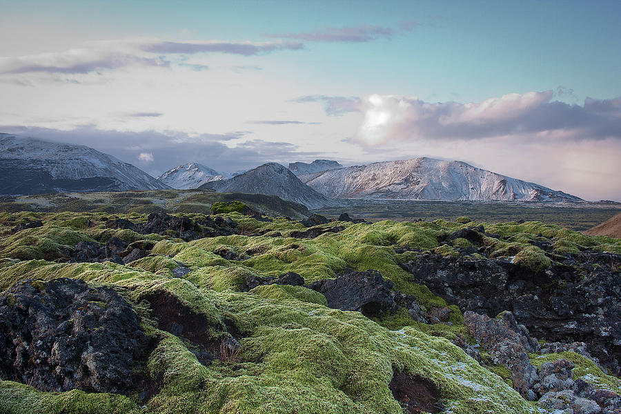 Mountains And Moss At Hellisheiði Photograph by Arnthor Aevarsson