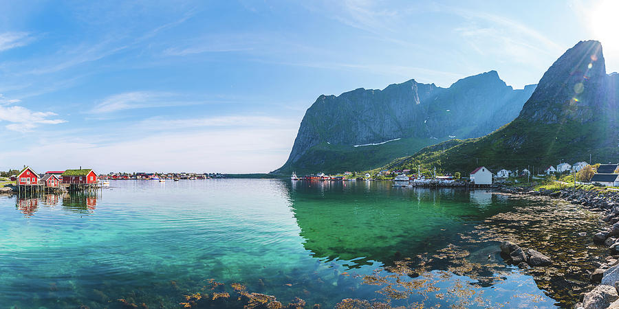 Mountains and Reine Bay. Lofoten, Norway. Photograph by Luis GA - Lugamor