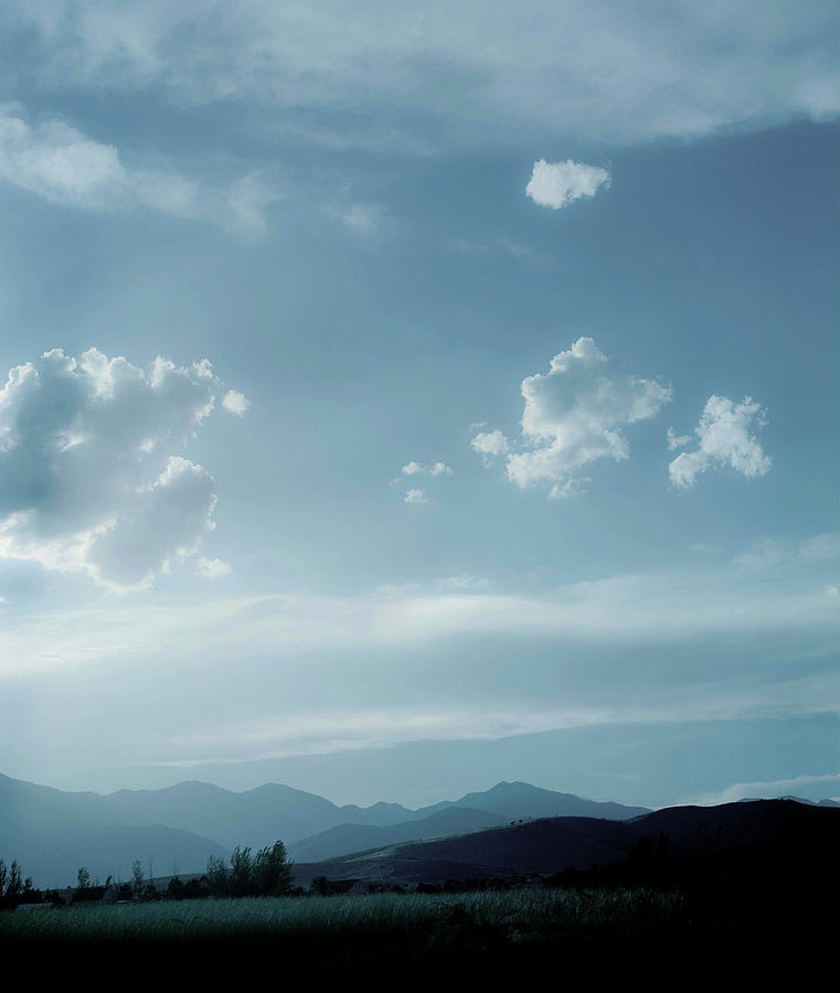 Mountains In The Distant Haze Photograph by Cavan Images - Fine Art America