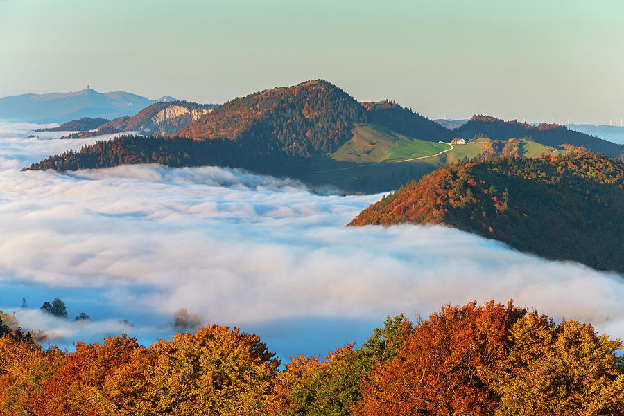 Mountains Landscape With Clouds Digital Art by Hans-georg Eiben