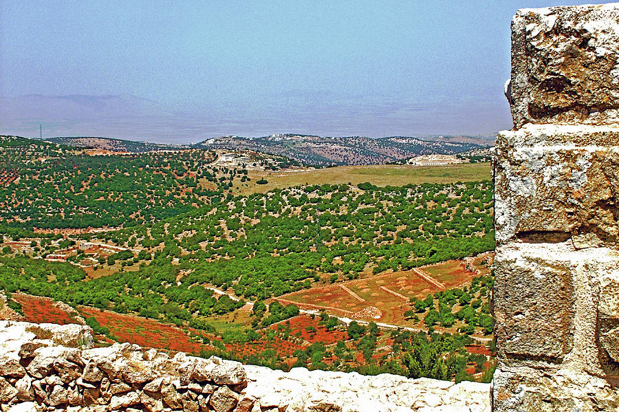 Jordan Photograph - Mountains of Gilead from Ajlun Castle, Jordan by Ruth Hager