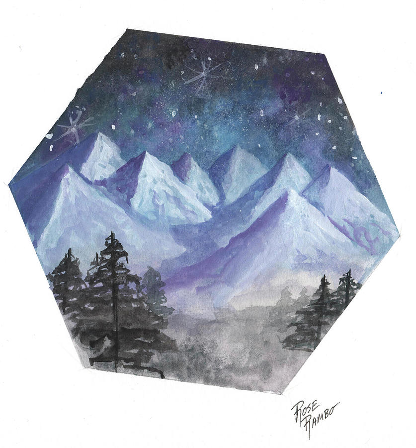 Mountain Digital Art - Mountainscape 1 by Rose Rambo