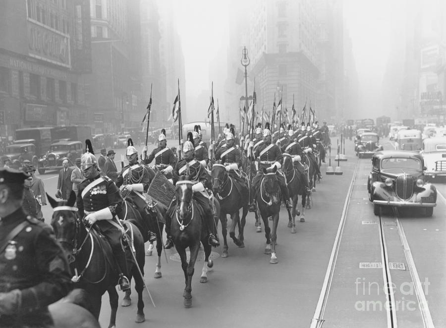 Mounted Royal Dragoons Marching Photograph by Bettmann