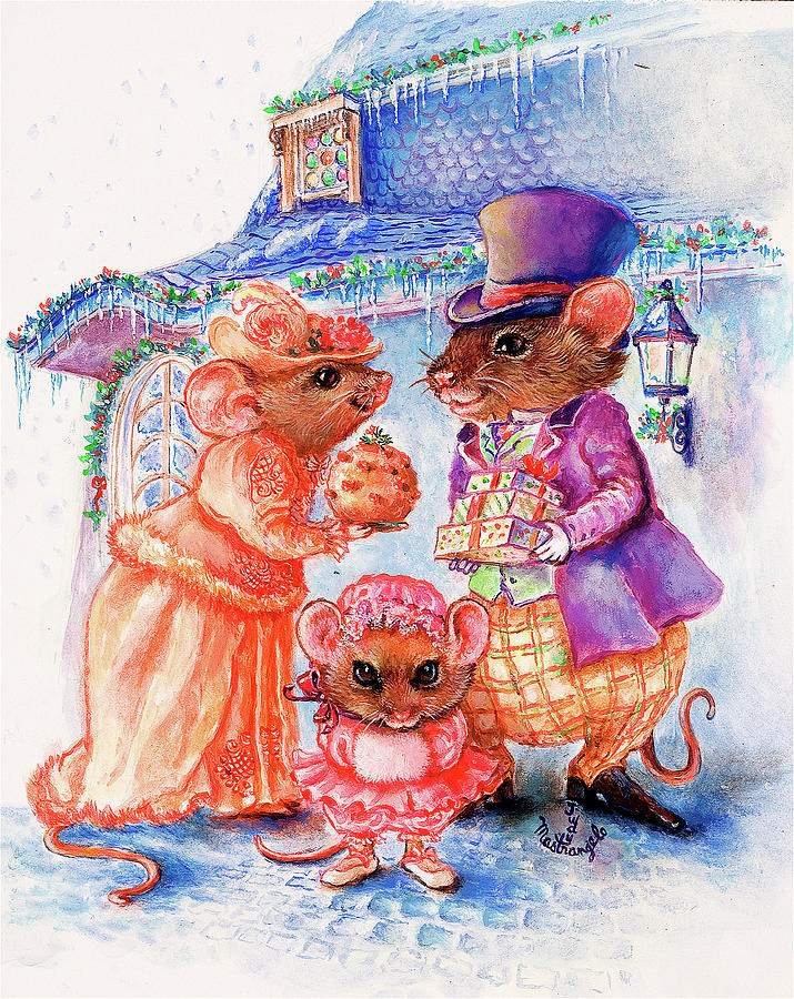 Animal Digital Art - Mouse Christmas Gifts by Judy Mastrangelo