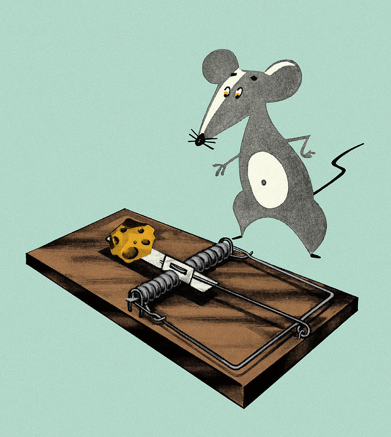 https://images.fineartamerica.com/images/artworkimages/mediumlarge/2/mouse-looking-at-a-mousetrap-with-cheese-csa-images.jpg