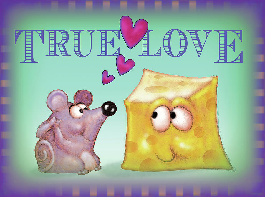 Cheese Digital Art - Mouse Valentine by Margaret Wilson