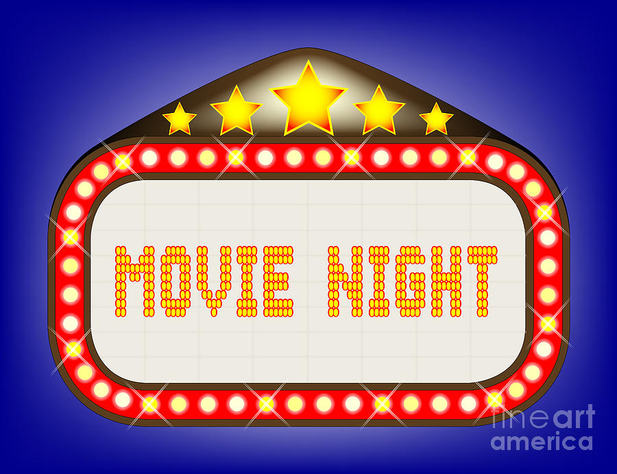 Movie Night Theatre Marquee Digital Art by Bigalbaloo Stock - Fine Art ...