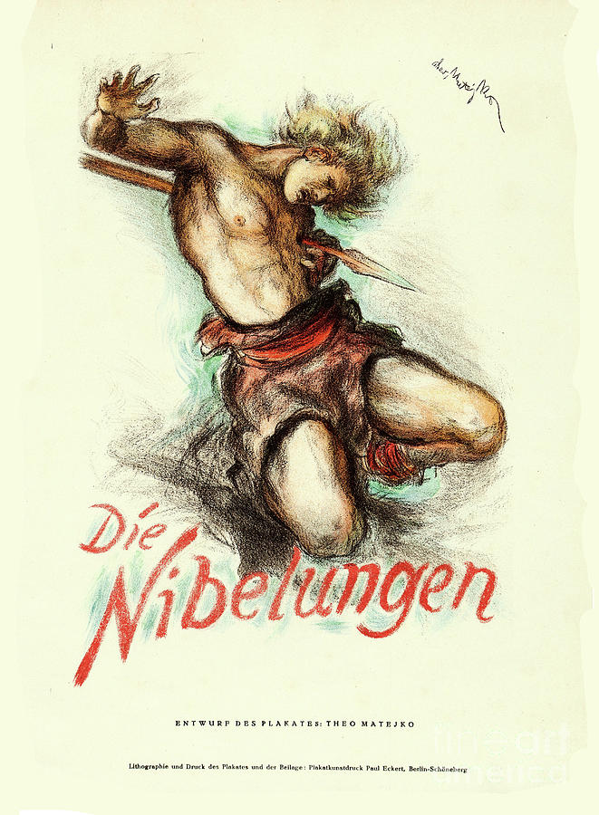 Movie Poster Die Nibelungen Siegfried Drawing by Heritage Images