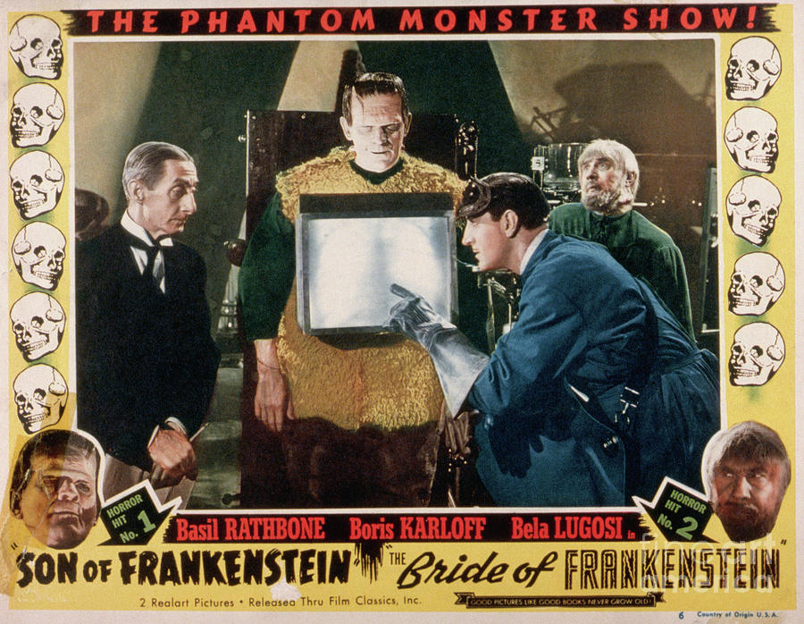 Movie Poster For Frankenstein Double Photograph by Bettmann