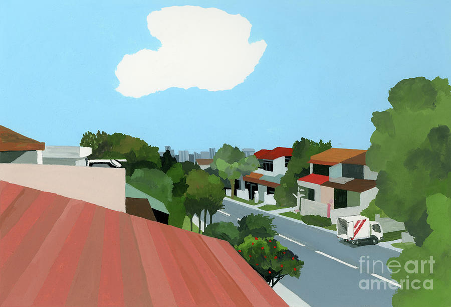 Moving New Town Painting by Hiroyuki Izutsu