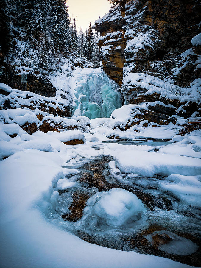 Moyie Falls In Winter Photograph by Thomas Nay