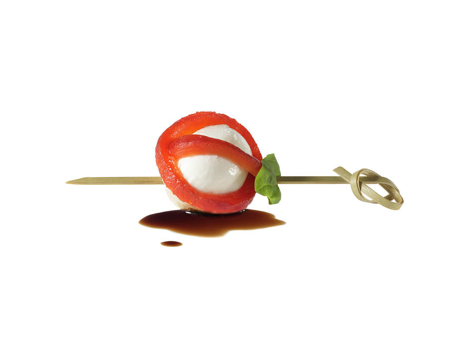 Mozzarella Tomato Skewer Photograph by Jonathan Kantor