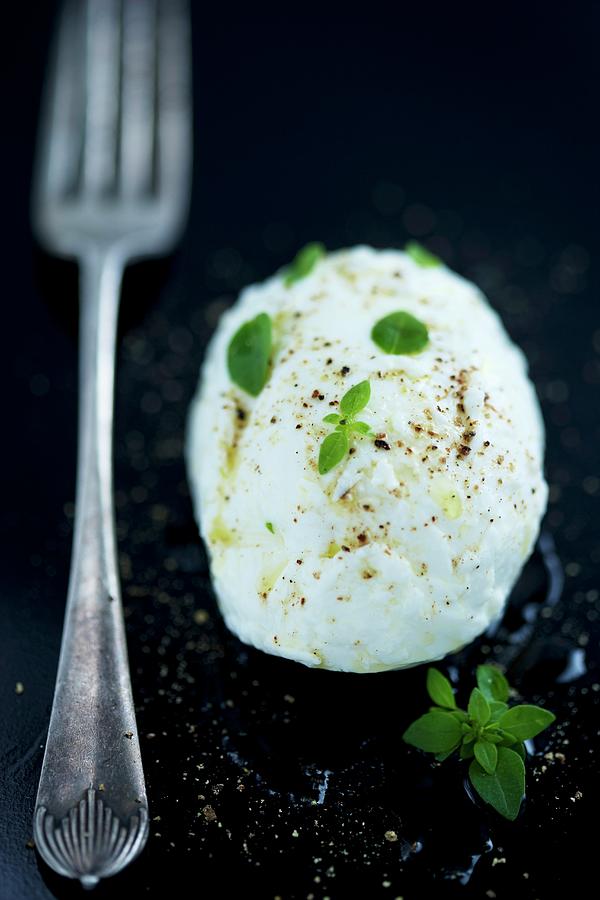 Mozzarella With Salt, Pepper And Oregano Photograph by Tim Pike