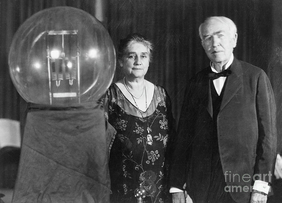 Mr. & Mrs. Thomas Edison Being Honored Photograph by Bettmann