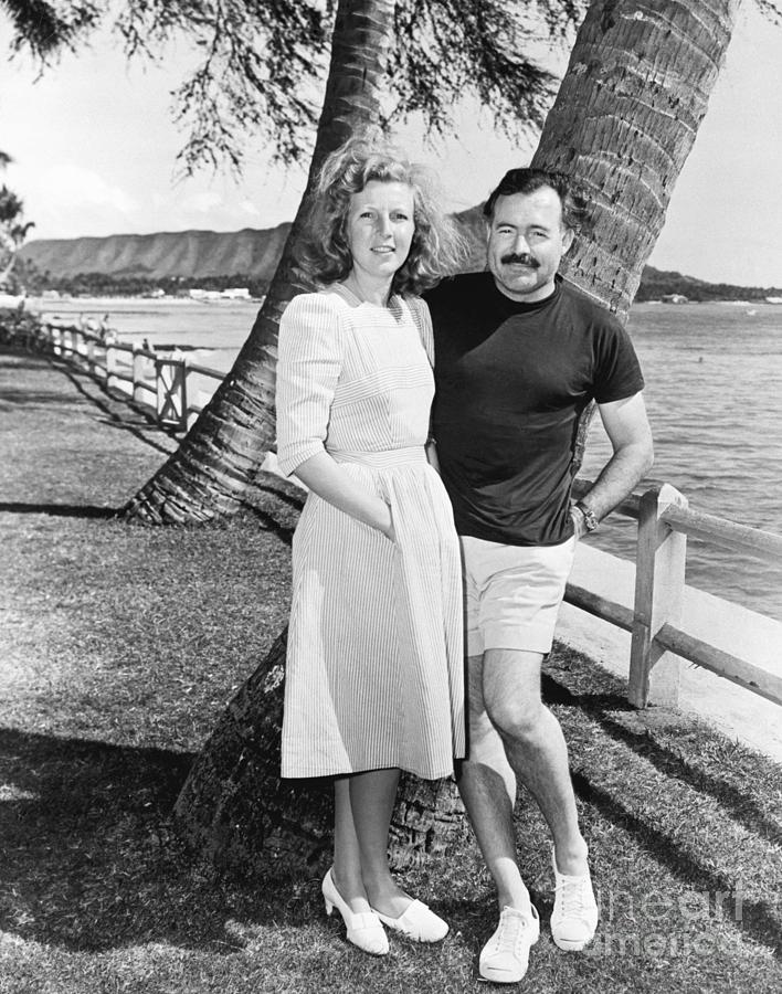Mr And Mrs Hemmingway At Waikiki Photograph by Bettmann