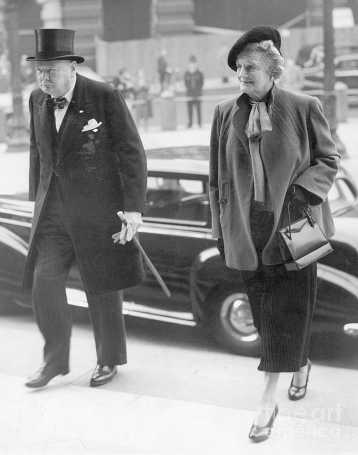 Mr And Mrs Winston Churchill by Bettmann