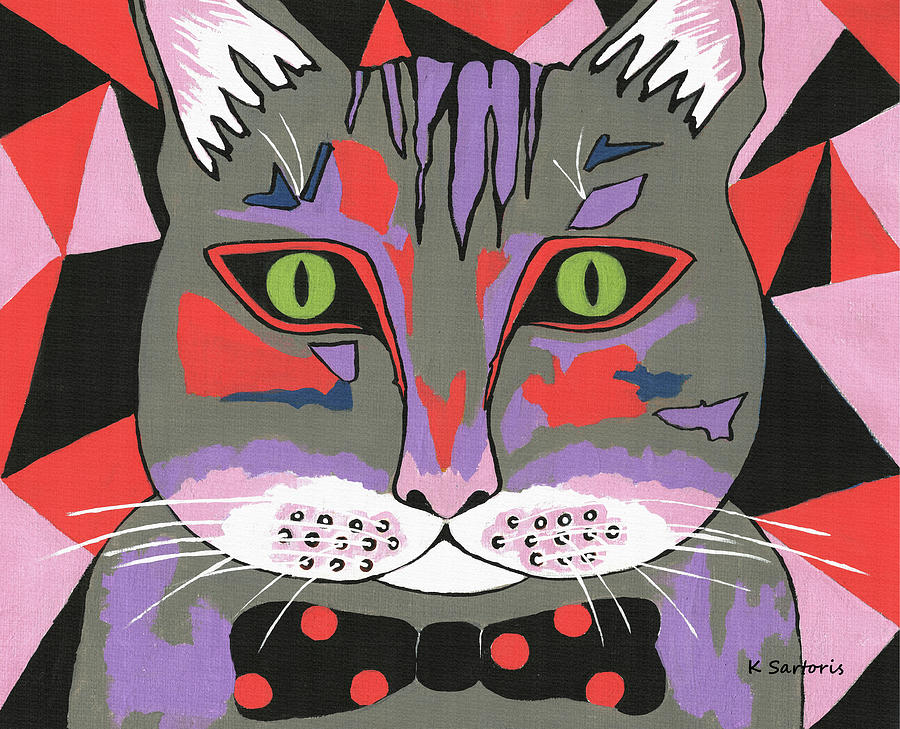 Cat Mixed Media - Mr Cat by Sartoris Art