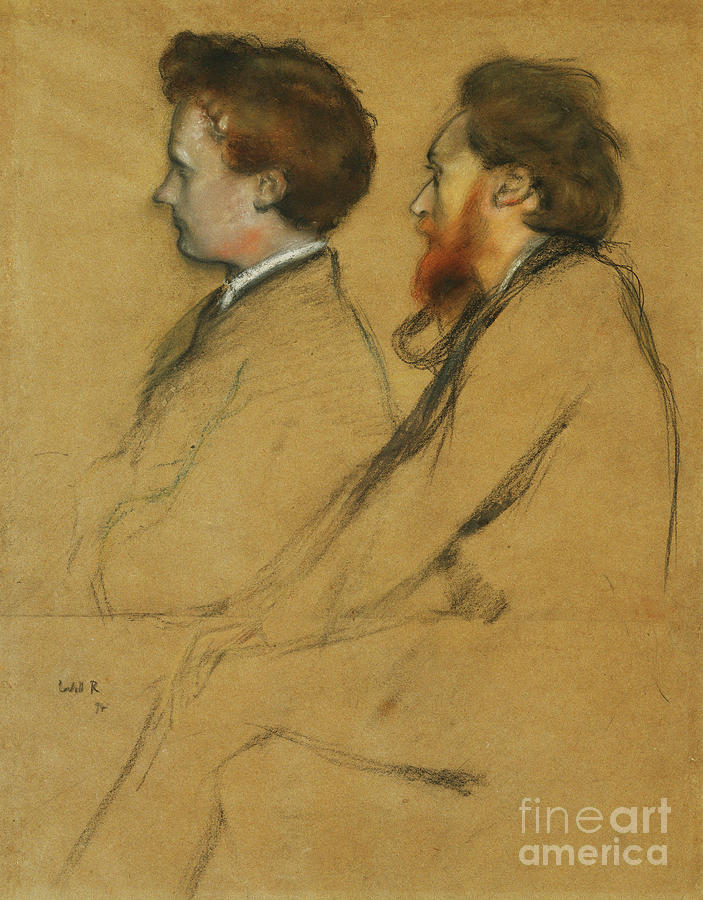 Mr Charles Ricketts And Mr Charles Haslewood Shannon By William Rothenstein Painting by William Rothenstein