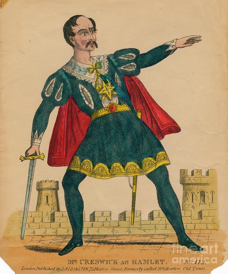 Mr Creswick As Hamlet Drawing by Print Collector