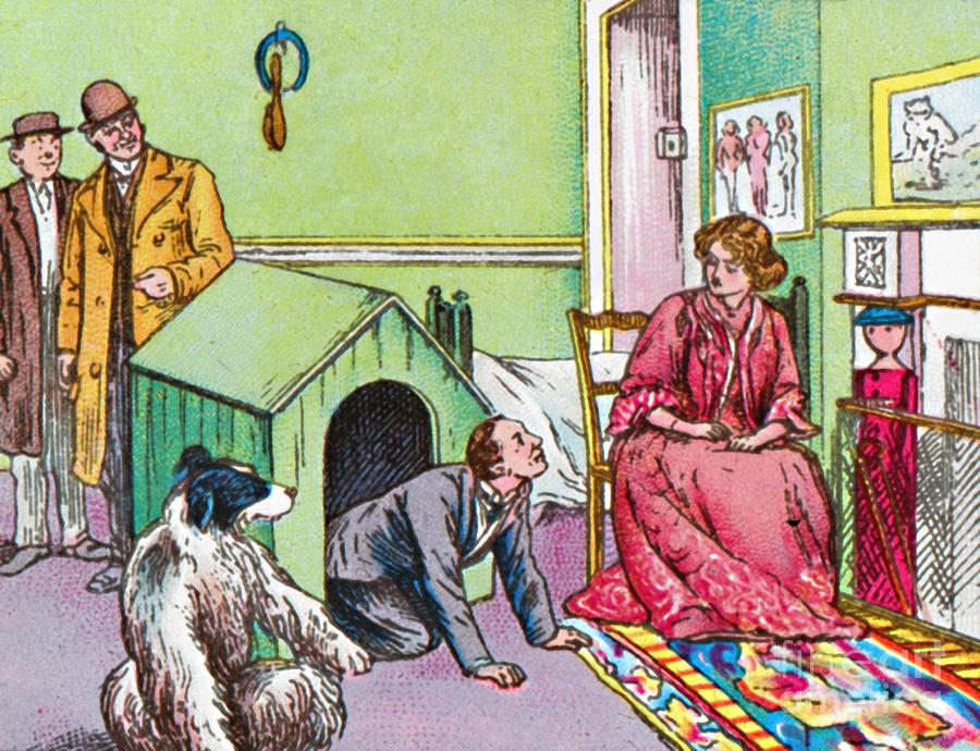 Mr Darling In The Kennel Drawing by Print Collector