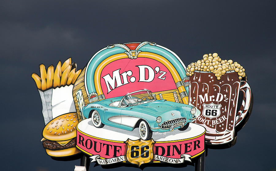 Mr. Dz Diner, Route 66, Kingman, Arizona Painting by 