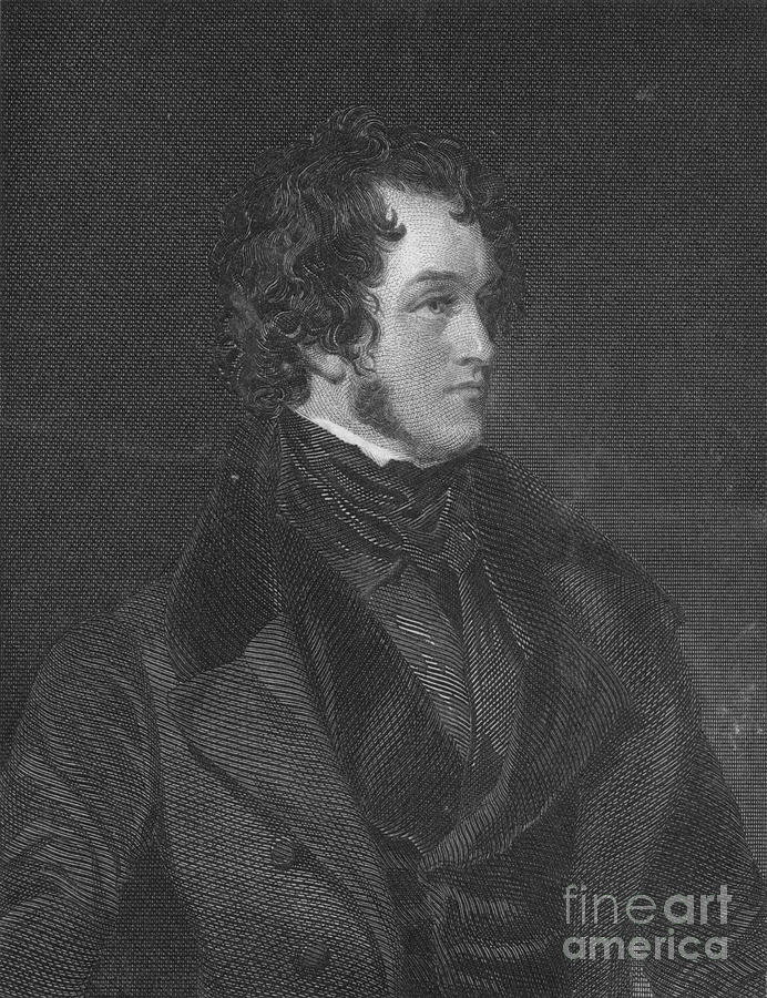 Mr Harrison Ainsworth, Circa 1840 Drawing by Print Collector