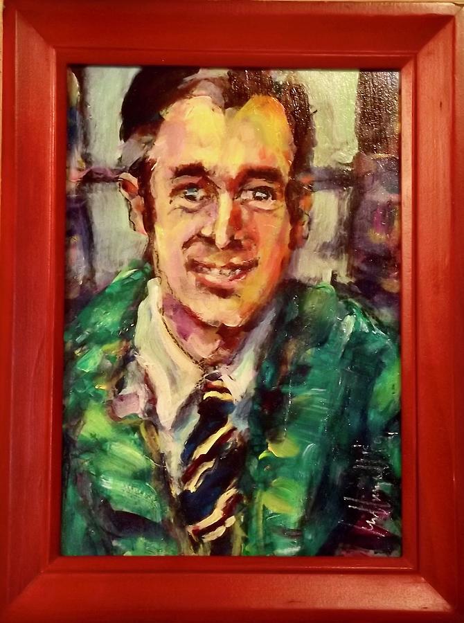 Mr. Rogers Painting by Les Leffingwell