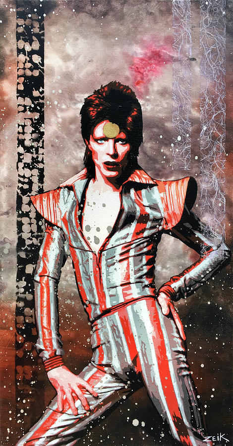Bowie Painting - Mr. Stardust by Bobby Zeik