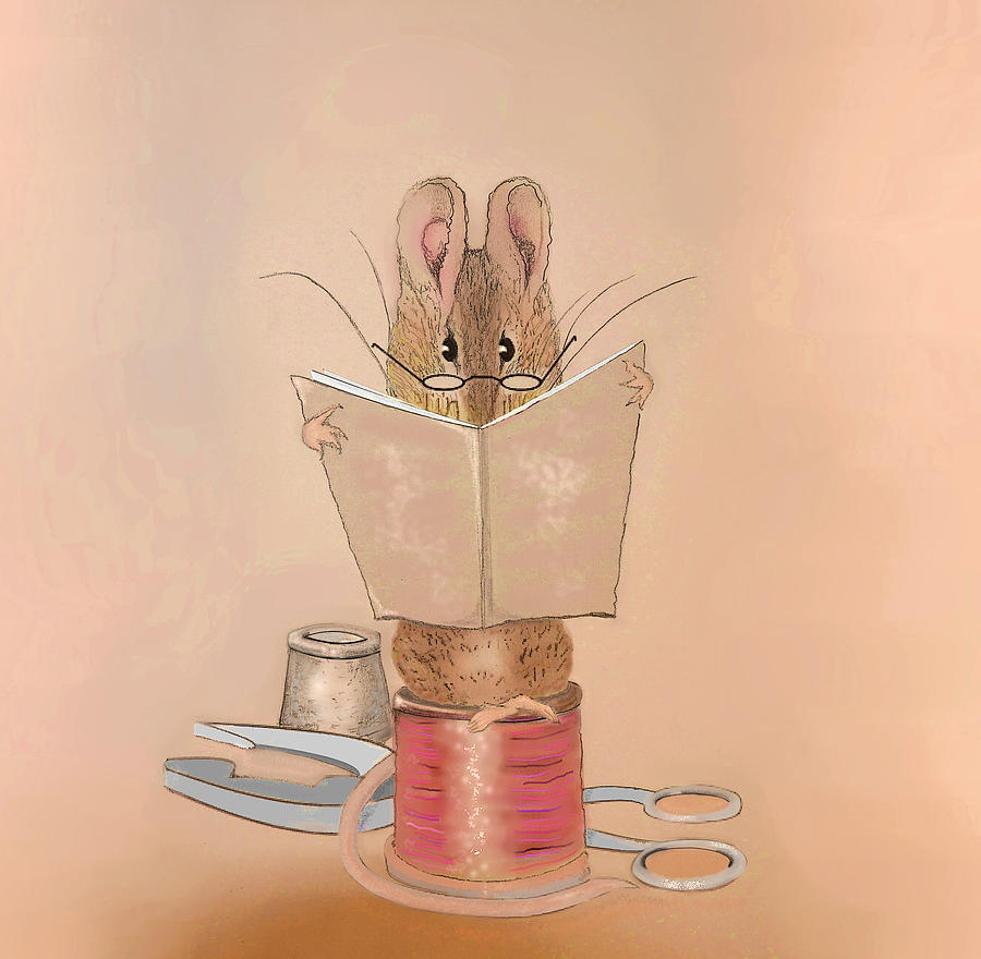 Mouse Digital Art - Mr. Tatters Mouse by K Annie Powell Mouse Digital Art - Mr. Tatters Mouse by K Annie Powell